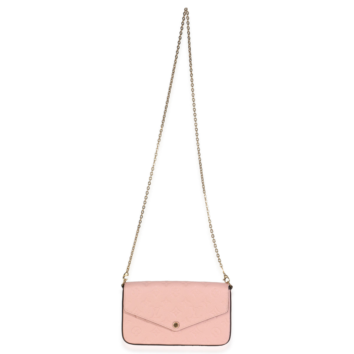 Rose Poudre Monogram Empreinte Felicie Pochette