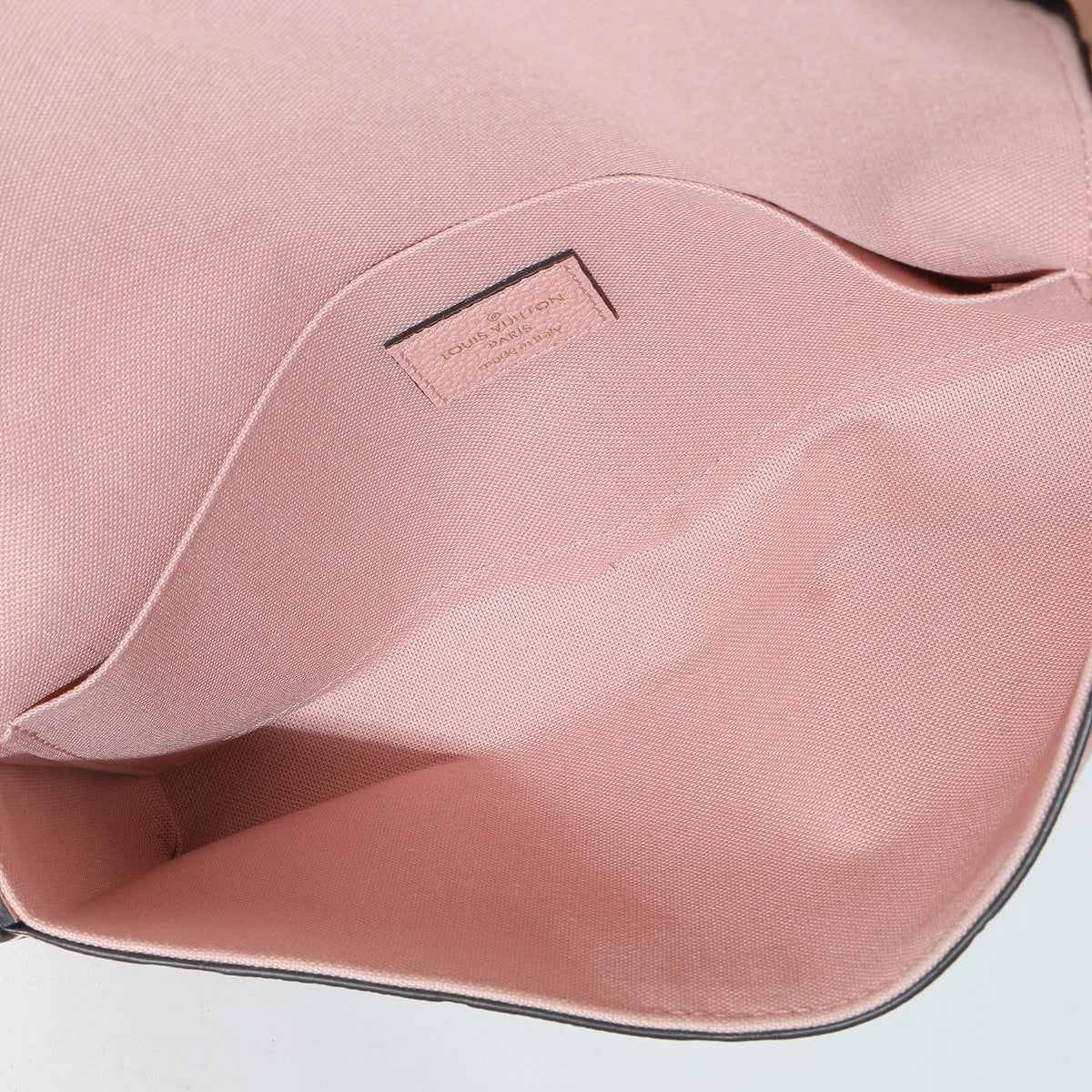 Rose Poudre Monogram Empreinte Felicie Pochette