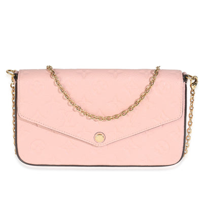 Rose Poudre Monogram Empreinte Felicie Pochette