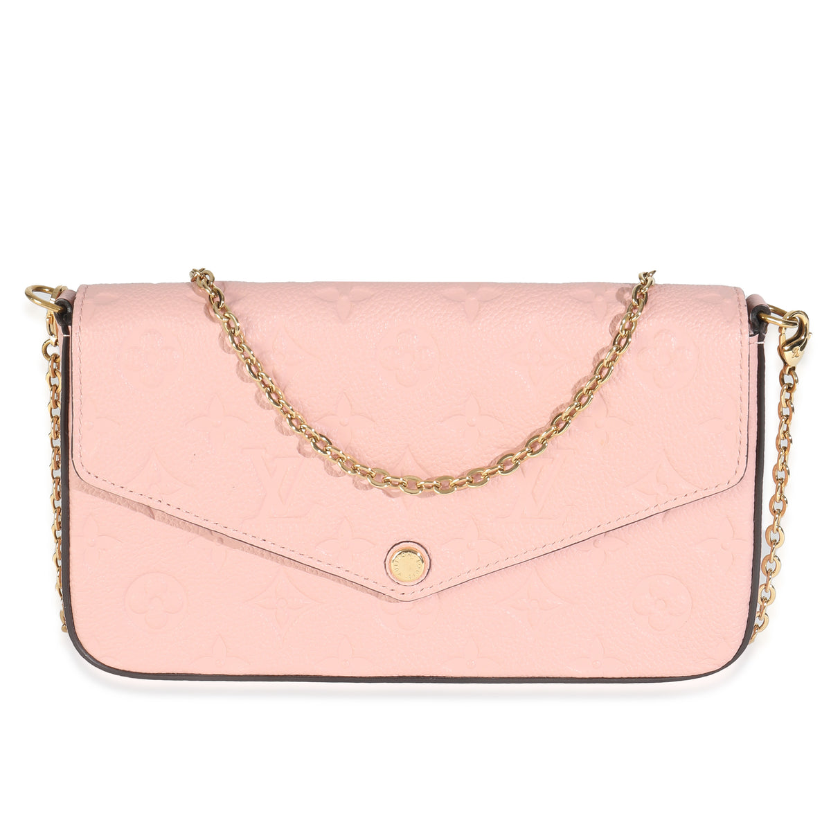 Rose Poudre Monogram Empreinte Felicie Pochette