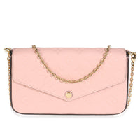 Rose Poudre Monogram Empreinte Felicie Pochette