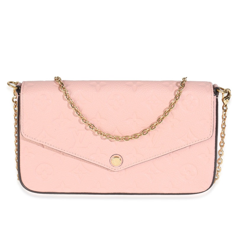 Rose Poudre Monogram Empreinte Felicie Pochette