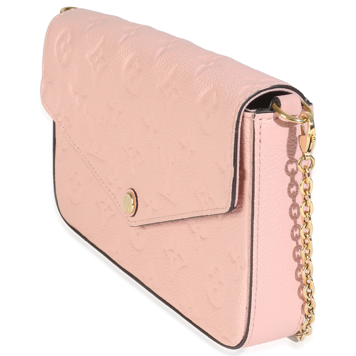 Rose Poudre Monogram Empreinte Felicie Pochette