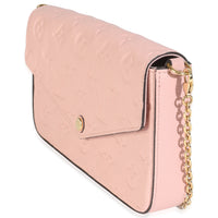 Rose Poudre Monogram Empreinte Felicie Pochette