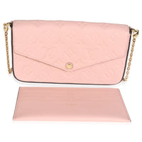 Rose Poudre Monogram Empreinte Felicie Pochette