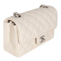 18C Beige Quilted Caviar Mini Rectangular Flap Bag