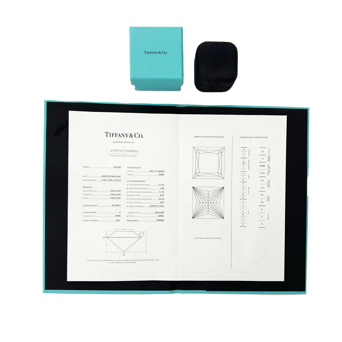 0.39 ct Princess Diamond Novo Engagement Ring