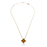 Yellow Gold Tigers Eye Vintage Alhambra Pendant