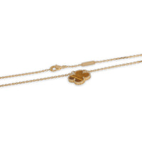Yellow Gold Tigers Eye Vintage Alhambra Pendant