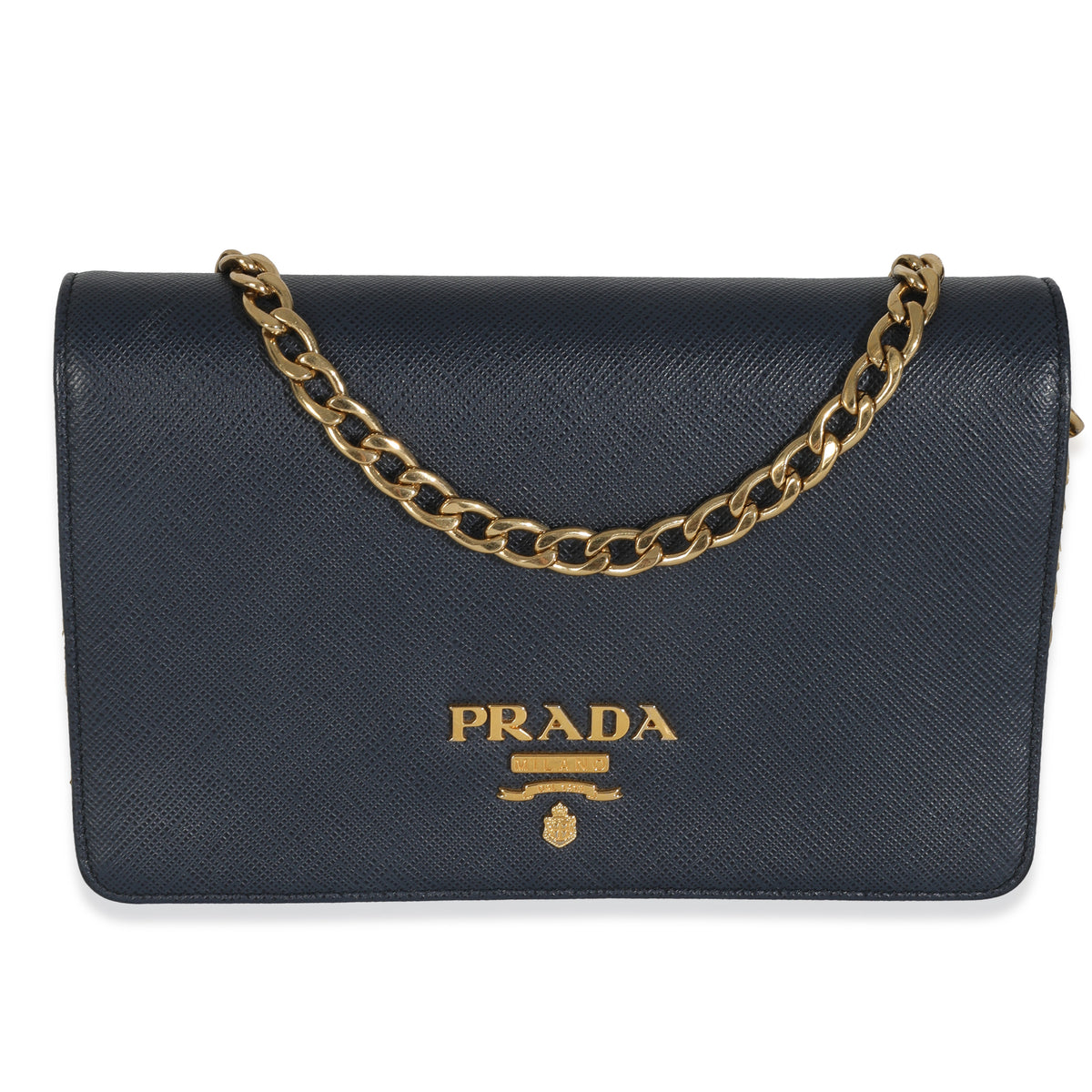 Navy Saffiano Lux Mini Crossbody Bag