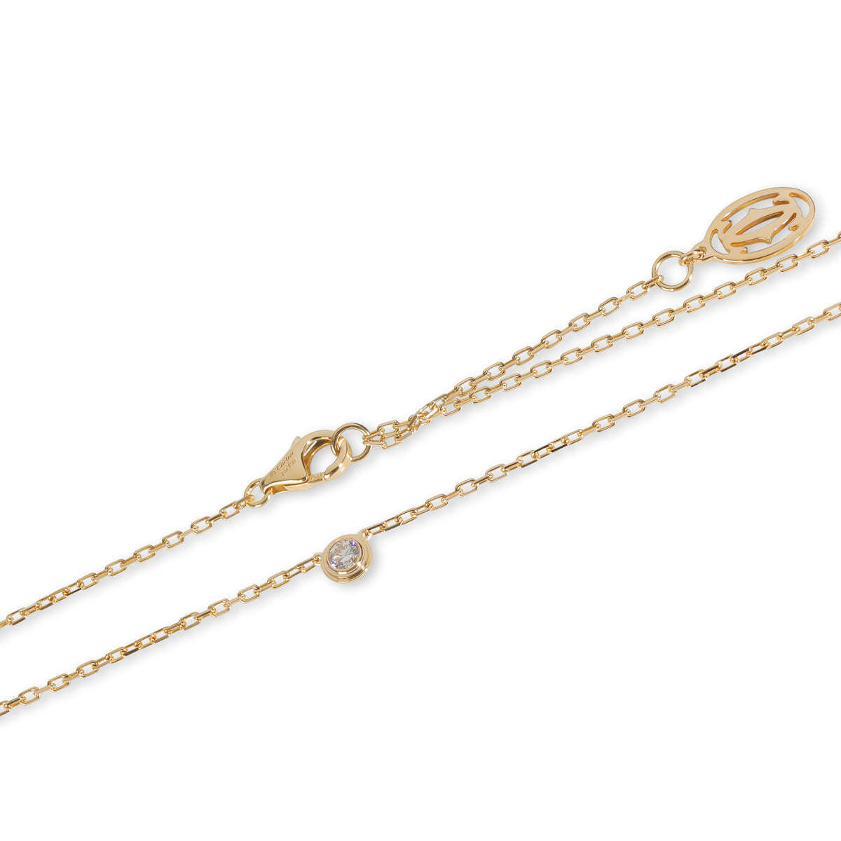 Yellow Gold Diamond Damour Necklace
