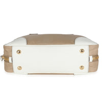 Prada Beige White Re Nylon Saffiano Medium Re Edition 1978 Handbag stamp