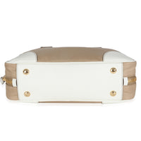 Beige White Re-Nylon Saffiano Medium Re-Edition 1978