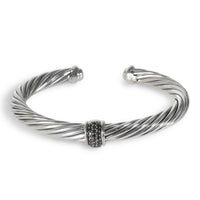 Sterling Silver Diamond Single Station Cable Classic Bracelet