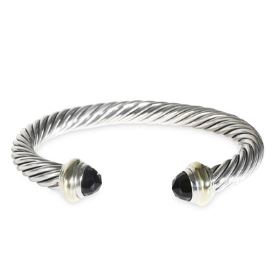 Yellow Gold & Sterling Silver Amethyst Cable Classic Bracelet