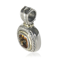 Yellow Gold & Sterling Silver Citrine Albion Pendant