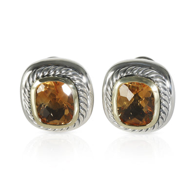 Yellow Gold & Sterling Silver Citrine Albion Earrings