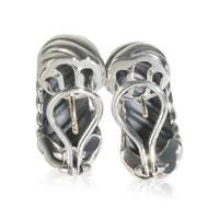 Sterling Silver  Sculpted Cable Earrings