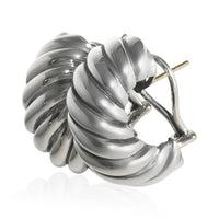 Sterling Silver  Sculpted Cable Earrings