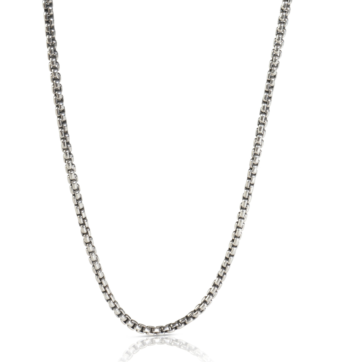 Sterling Silver  Slider Box Chain Necklace