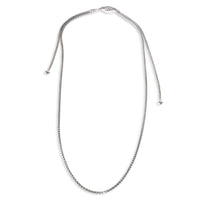 Sterling Silver  Slider Box Chain Necklace