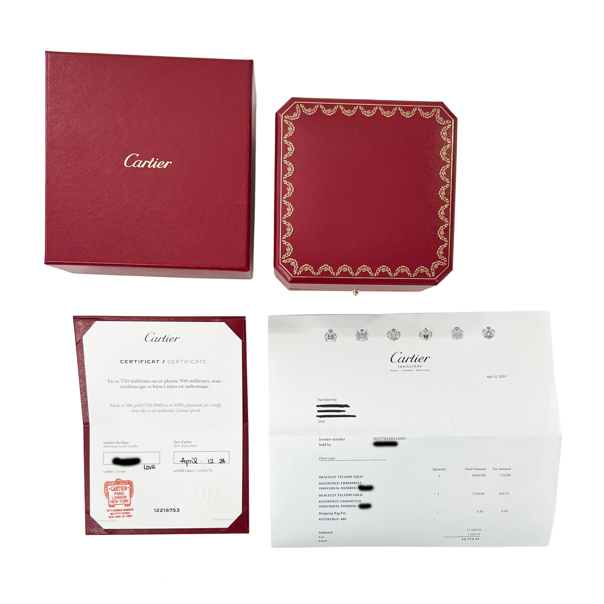 Yellow Gold  Love Bracelet