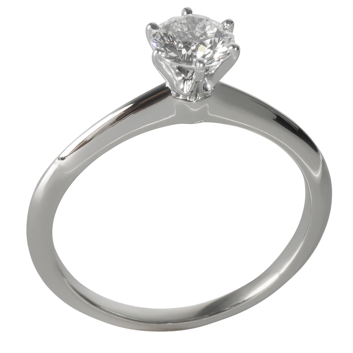 Tiffany & Co. 0.76 ct Round Brilliant Diamond Engagement Ring clasp