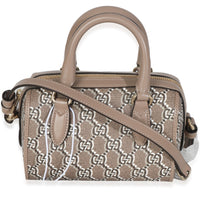 Taupe GG Shadow Monogram Super Mini Ophidia Bowler Bag