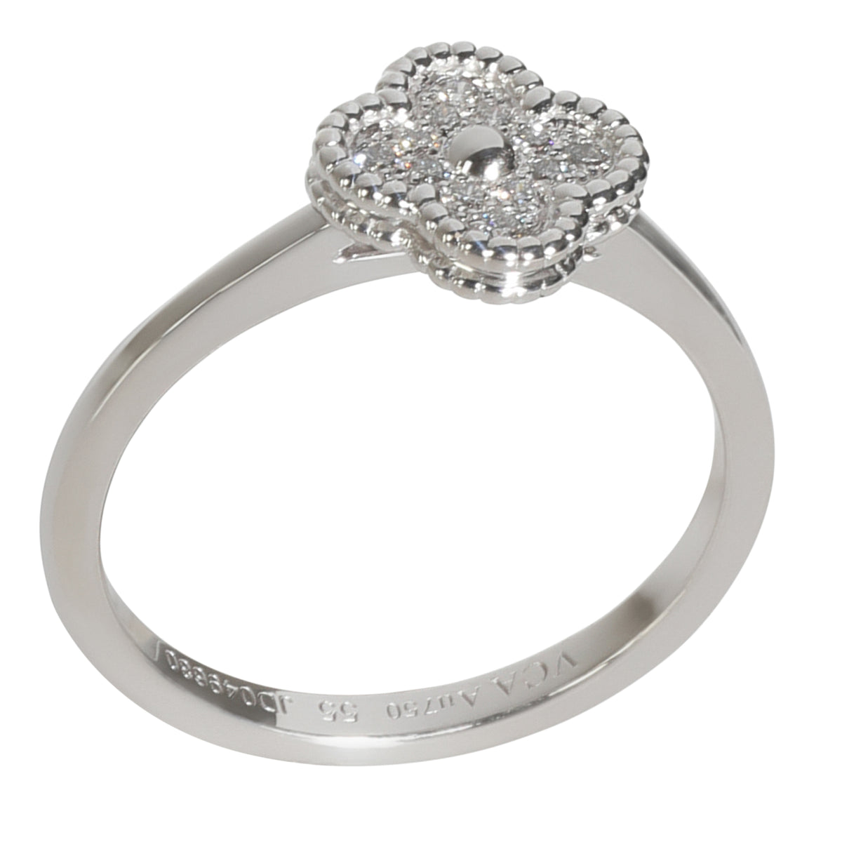 White Gold Diamond Sweet Alhambra Ring