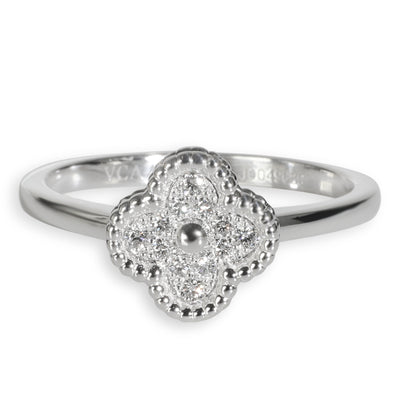 White Gold Diamond Sweet Alhambra Ring