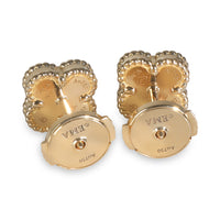 Yellow Gold Onyx Sweet Alhambra Earrings