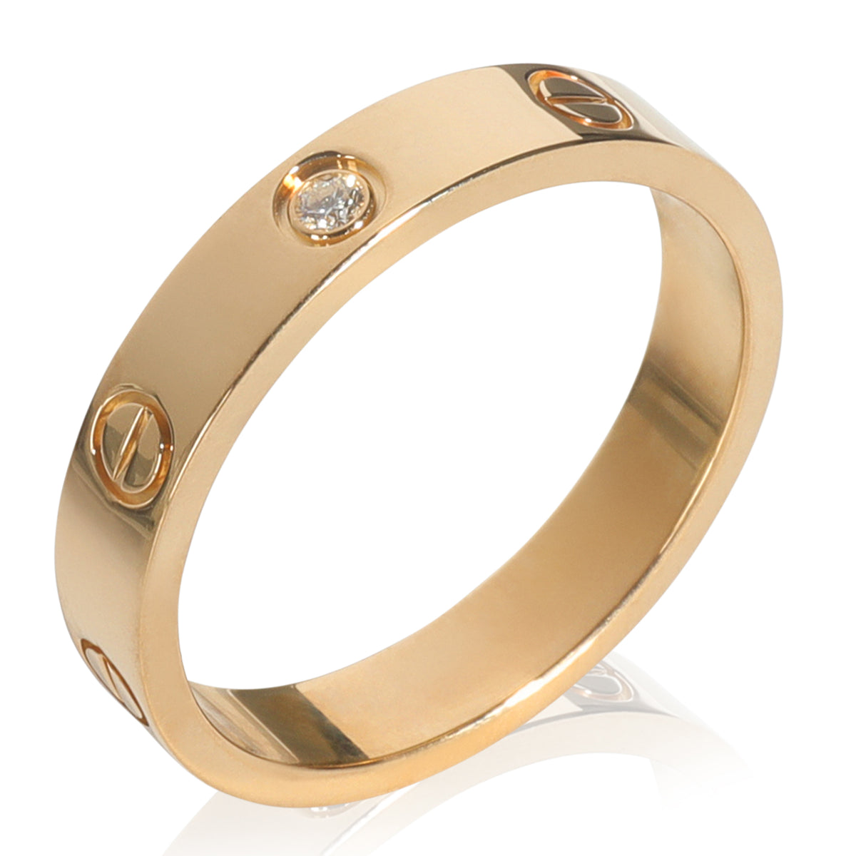 Yellow Gold Diamond Small Model Love Ring