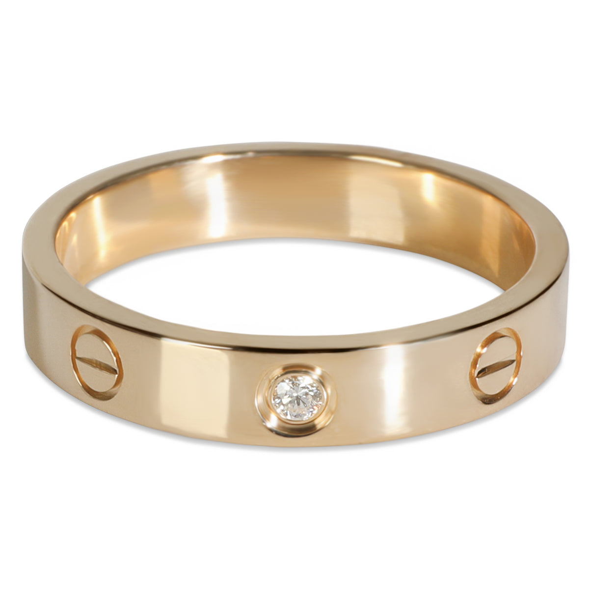 Yellow Gold Diamond Small Model Love Ring