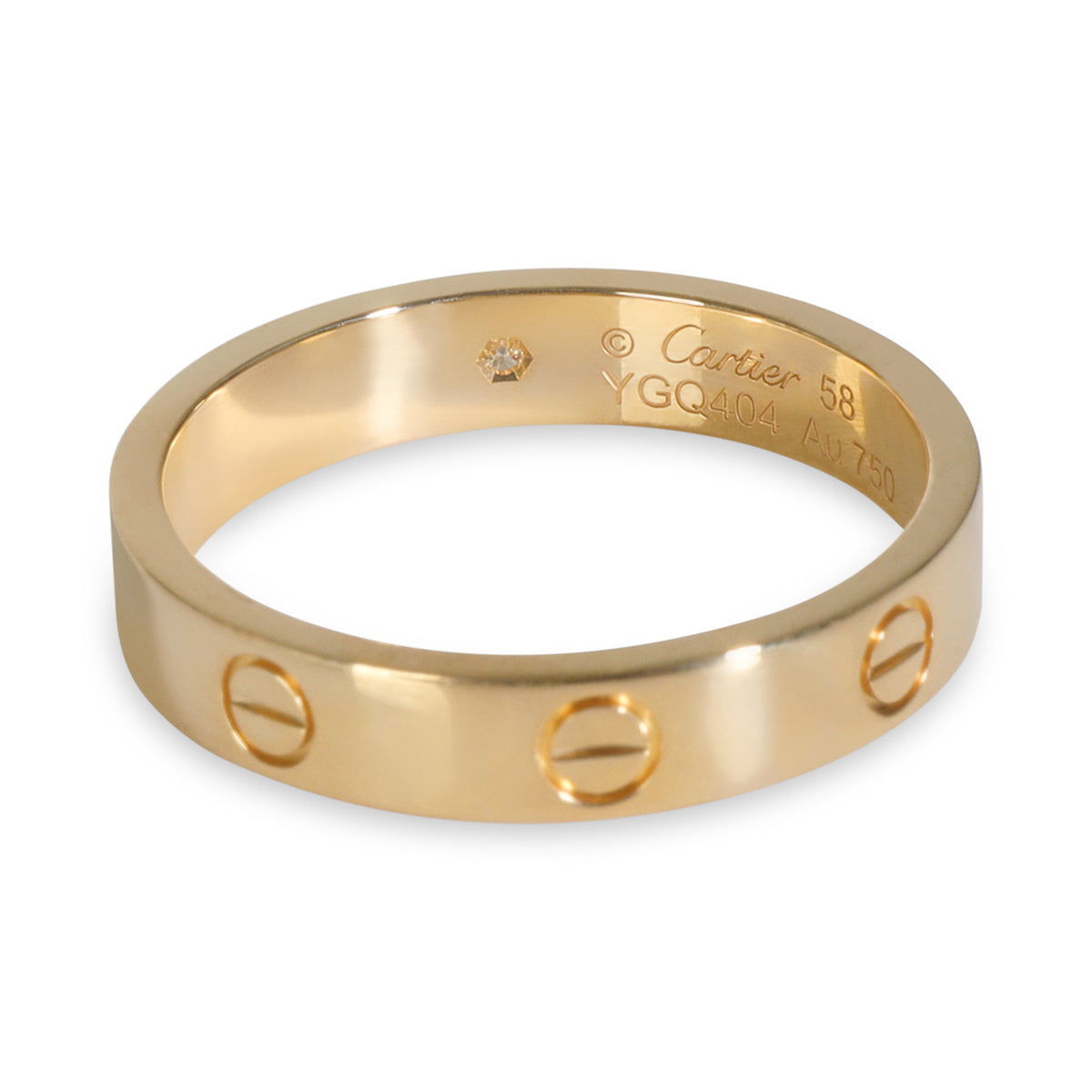 Yellow Gold Diamond Small Model Love Ring