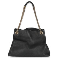 Black Pebbled Calfskin Medium Soho Chain Shoulder Bag