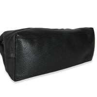 Black Pebbled Calfskin Medium Soho Chain Shoulder Bag