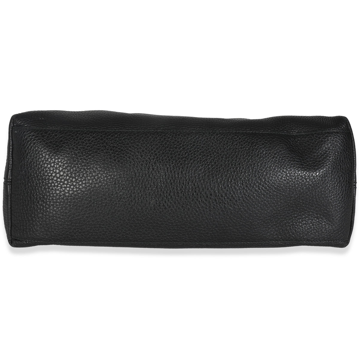 Black Pebbled Calfskin Medium Soho Chain Shoulder Bag