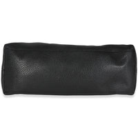 Black Pebbled Calfskin Medium Soho Chain Shoulder Bag