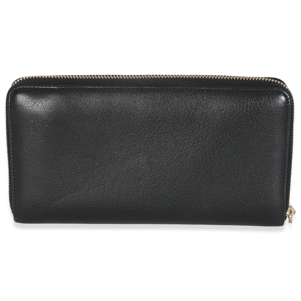 Black Pebbled Calfskin Soho Zip Around Wallet