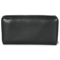 Black Pebbled Calfskin Soho Zip Around Wallet