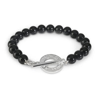 Sterling Silver Onyx Onyx Bead Bracelet