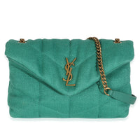 Basil Quilted Canvas Toy Loulou Puffer Chain Satchel