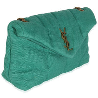 Basil Quilted Canvas Toy Loulou Puffer Chain Satchel