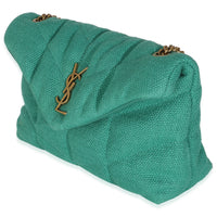 Basil Quilted Canvas Toy Loulou Puffer Chain Satchel