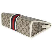White Beige GG Supreme Monogram Web Ophidia GG Toiletry Case