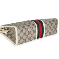 White Beige GG Supreme Monogram Web Ophidia GG Toiletry Case