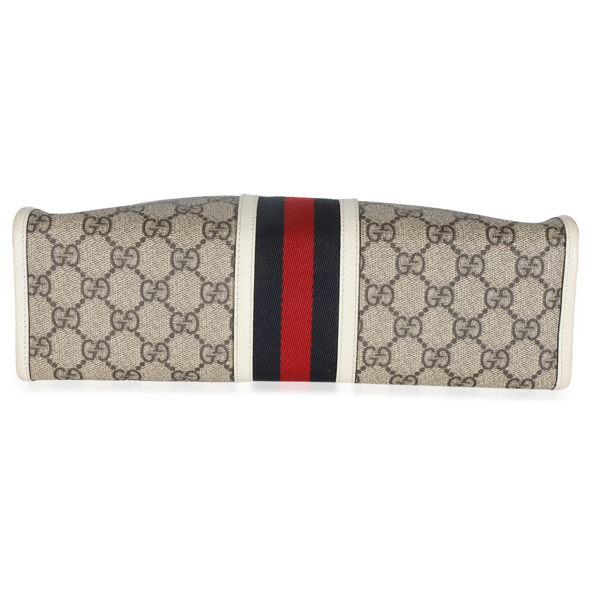 White Beige GG Supreme Monogram Web Ophidia GG Toiletry Case