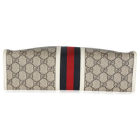 White Beige GG Supreme Monogram Web Ophidia GG Toiletry Case