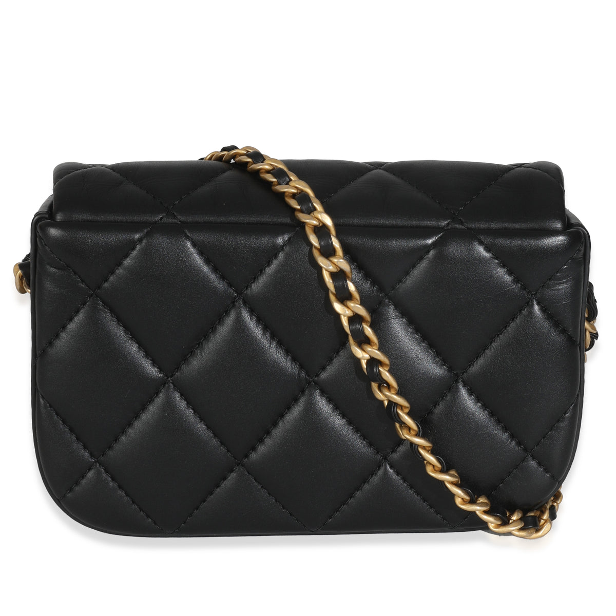 Black Quilted Lambskin Mini Fashion Therapy Bag