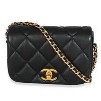 Black Quilted Lambskin Mini Fashion Therapy Bag